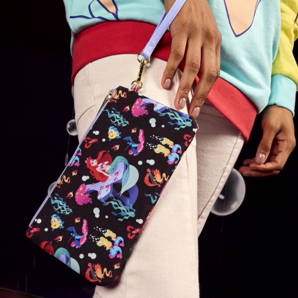 Loungefly The Little Mermaid 35th Anniversary Life is the Bubbles Wristlet